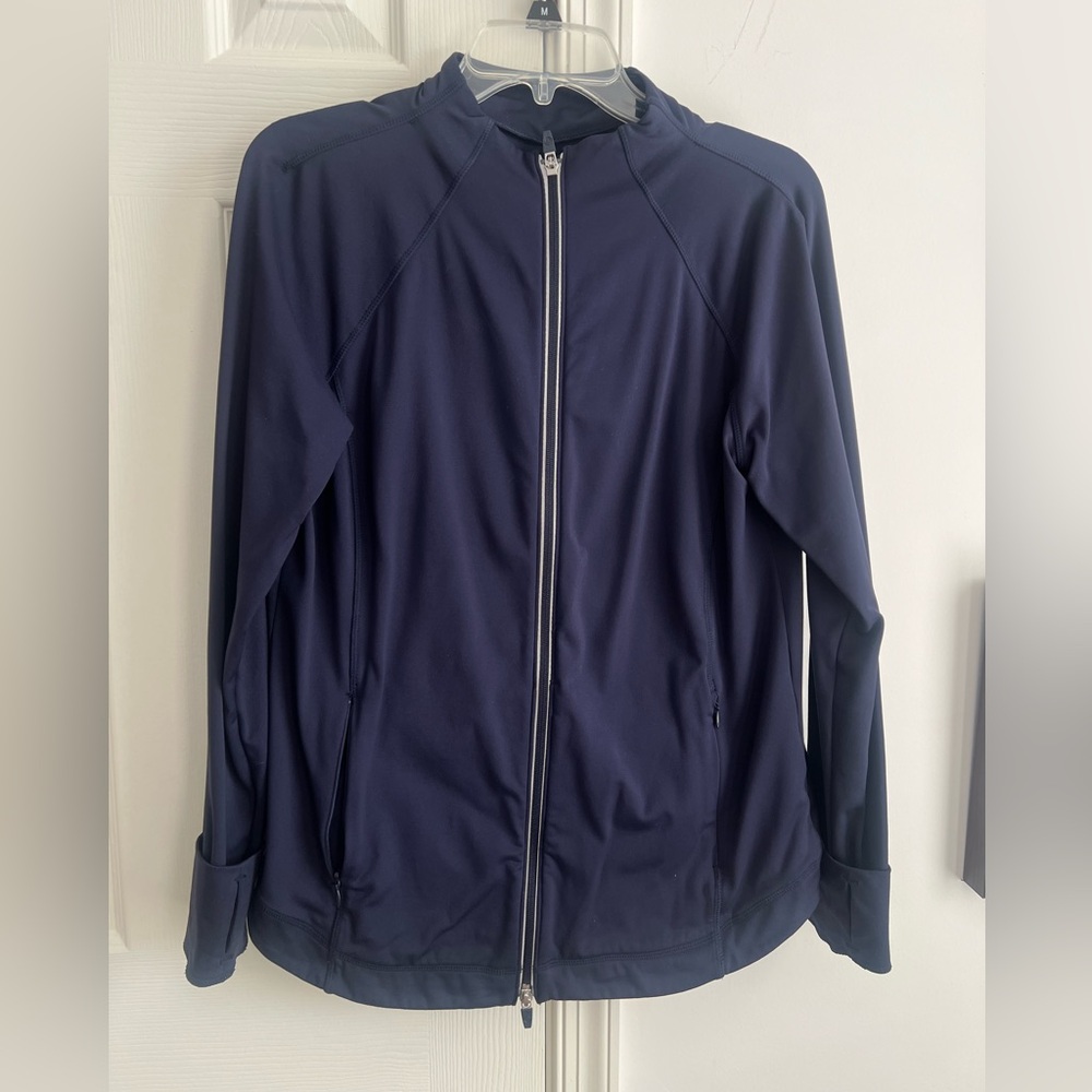 Navy Full-Zip Jacket T by Talbots m
